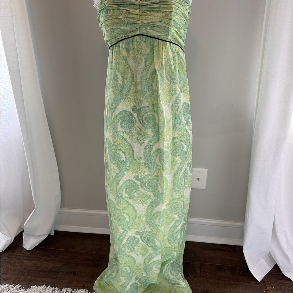 Sail to Sable Green Paisley Dress